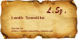 Lenkh Szendike névjegykártya